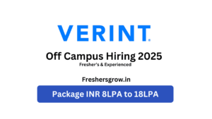 verint hiring software engineer fresher 2025